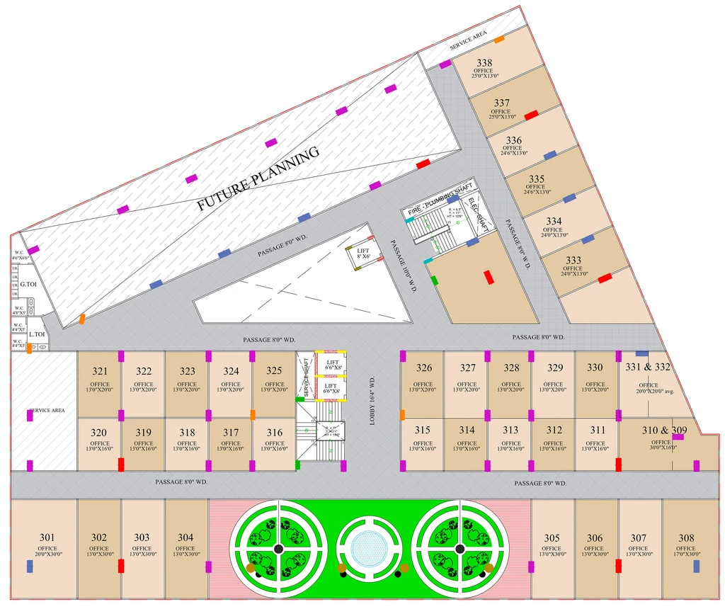 Floor Plan of Sarthak Square in Super Corridor, Indore - Image 321228