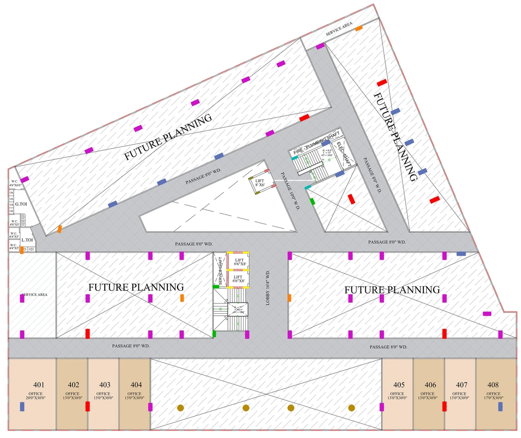 Floor Plan of Sarthak Square in Super Corridor, Indore - Image 321227