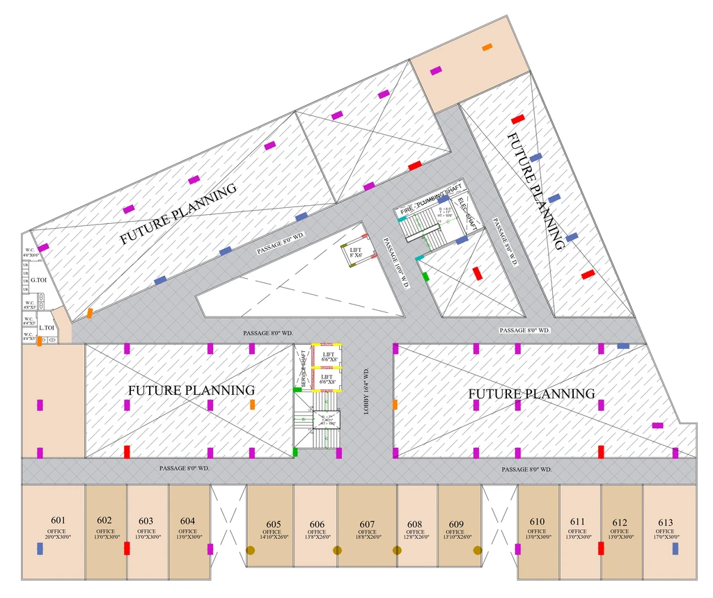 Floor Plan of Sarthak Square in Super Corridor, Indore - Image 321229