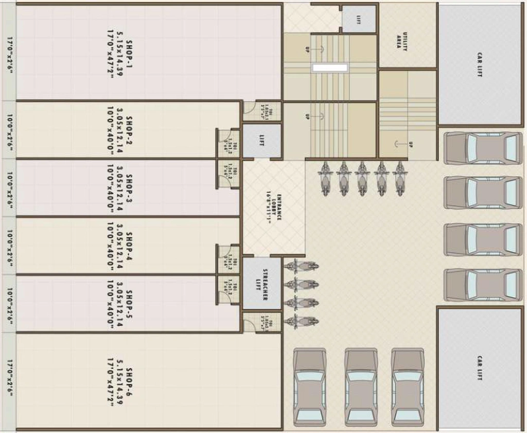 Floor Plan of Commercial Neelkanth Avenue in Kharghar, Navi Mumbai - Image 279701