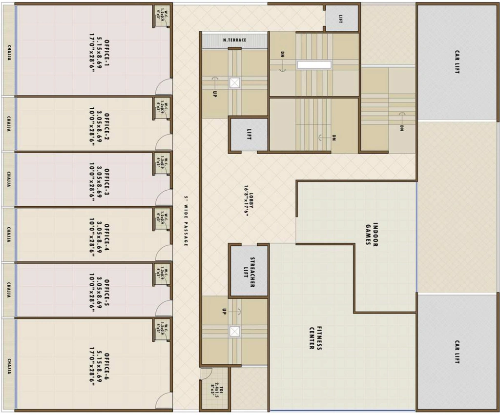 Floor Plan of Commercial Neelkanth Avenue in Kharghar, Navi Mumbai - Image 279702