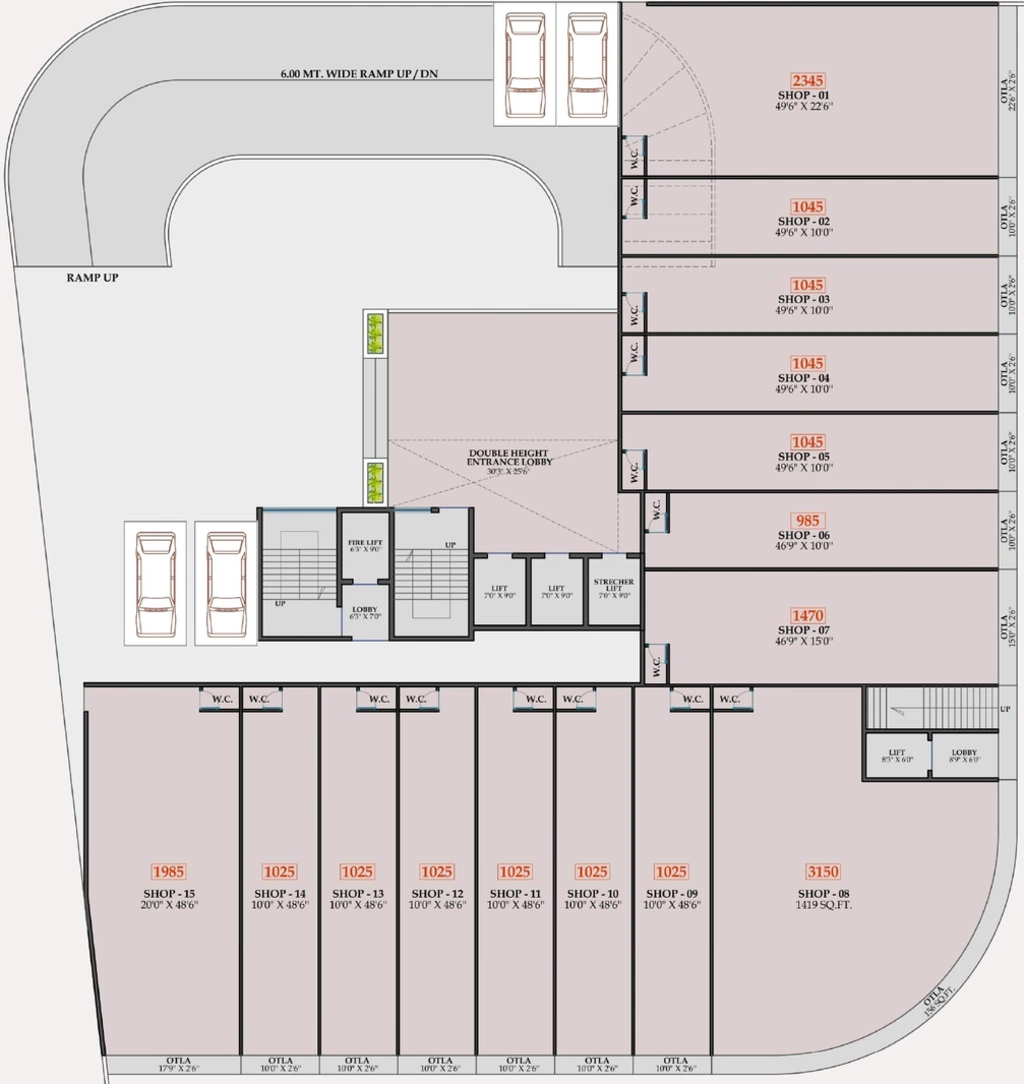Floor Plan of Commercial Neelkanth Darshan in Kharghar, Navi Mumbai - Image 279437