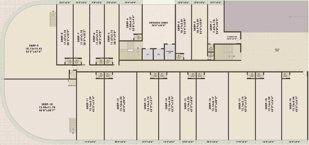 Floor Plan of Commercial Neelkanth Dham in Kalamboli, Navi Mumbai - Image 279760