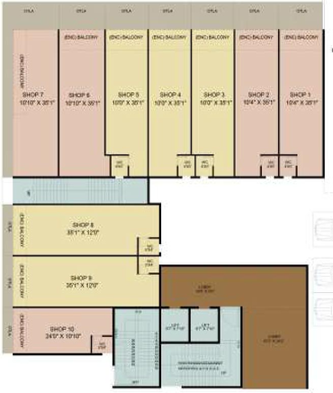 Floor Plan of Commercial Satyam Imperia in Taloja, Navi Mumbai - Image 279841