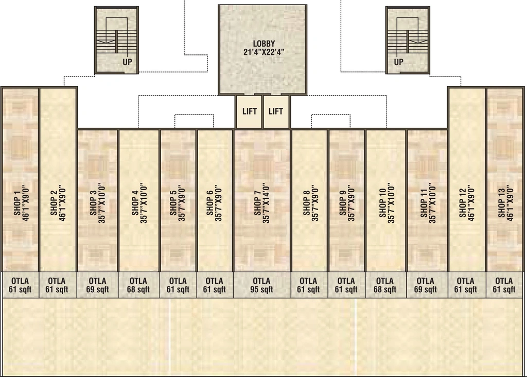 Floor Plan of Commercial Satyam Mayfair in Ulwe, Navi Mumbai - Image 279845