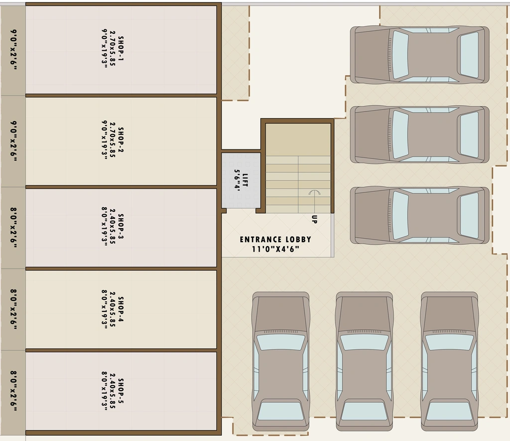 Floor Plan of Commercial Ayesha Planet in Taloja, Navi Mumbai - Image 279865