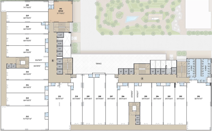 Floor Plan of Swati 18 in Thaltej, Ahmedabad - Image 313938