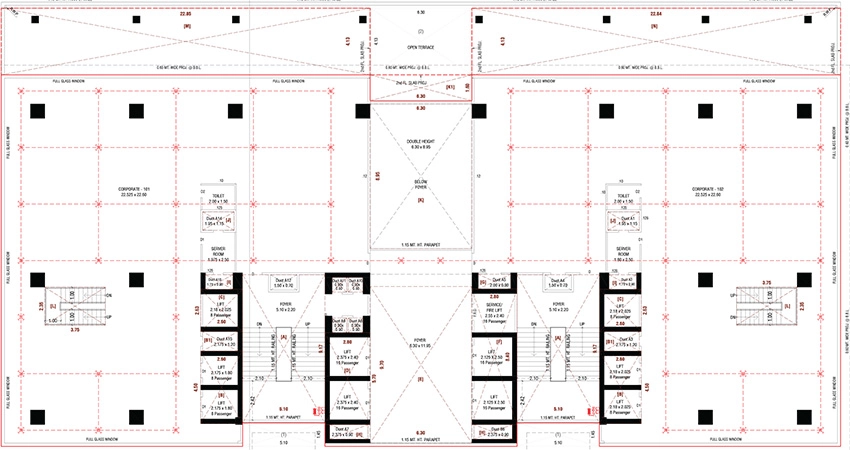 Floor Plan of Adani Inspire Corporate Capital in Vaishnodevi Circle, Ahmedabad - Image 325123