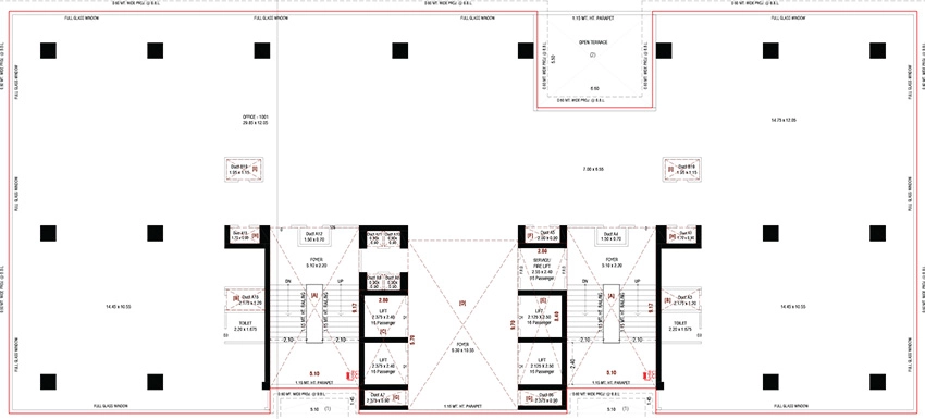 Floor Plan of Adani Inspire Corporate Capital in Vaishnodevi Circle, Ahmedabad - Image 325122