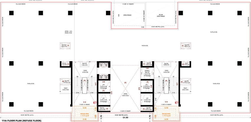 Floor Plan of Adani Inspire Corporate Capital in Vaishnodevi Circle, Ahmedabad - Image 325121