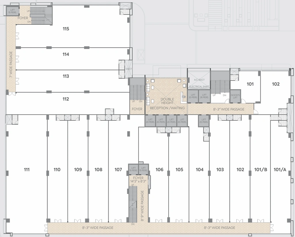 Floor Plan of Shilp Business Gateway in Vaishnodevi Circle, Ahmedabad - Image 309573