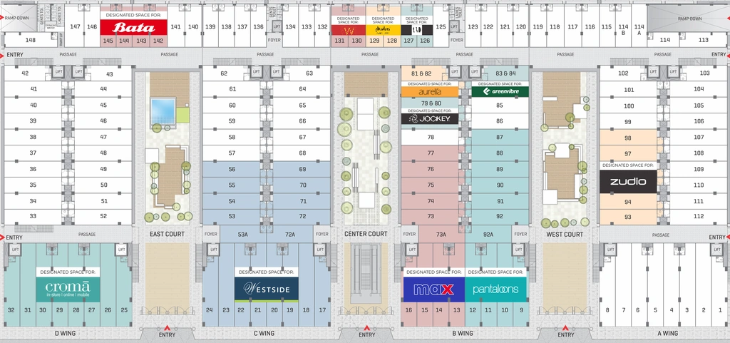 Floor Plan of The Retail Park in Bopal, Ahmedabad - Image 320402