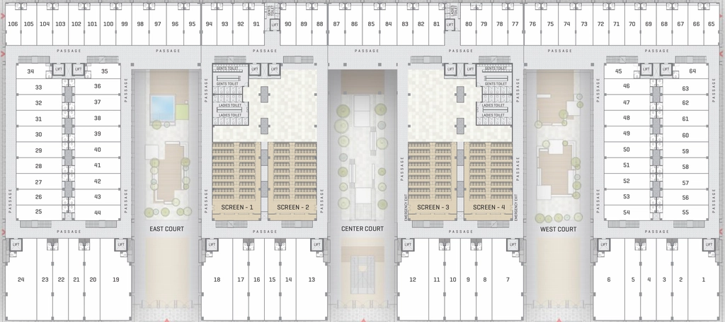 Floor Plan of The Retail Park in Bopal, Ahmedabad - Image 320401