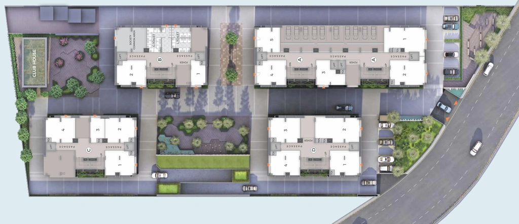 Master Plan of Goyal Titanium Business Park in Makarba, Ahmedabad - Image 279352
