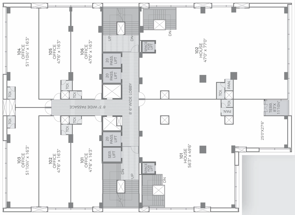 Floor Plan of Shilp Corporate Park in Bodakdev, Ahmedabad - Image 316173