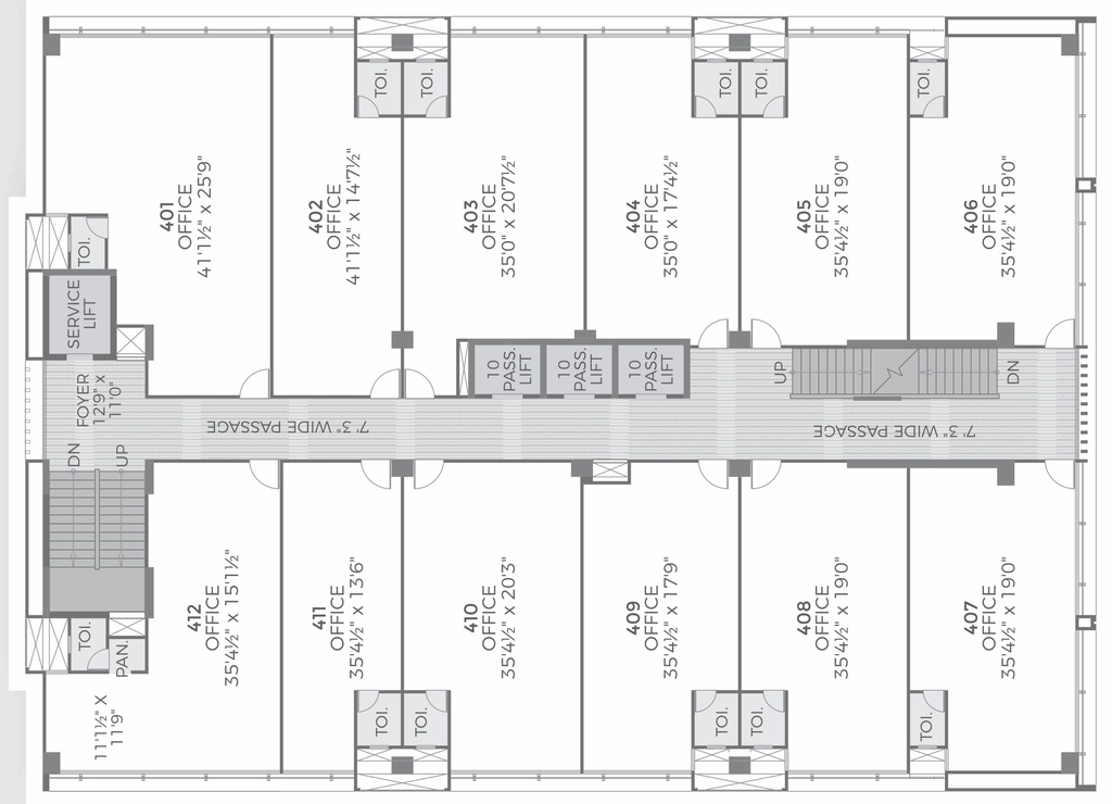 Floor Plan of Shilp Corporate Park in Bodakdev, Ahmedabad - Image 316172