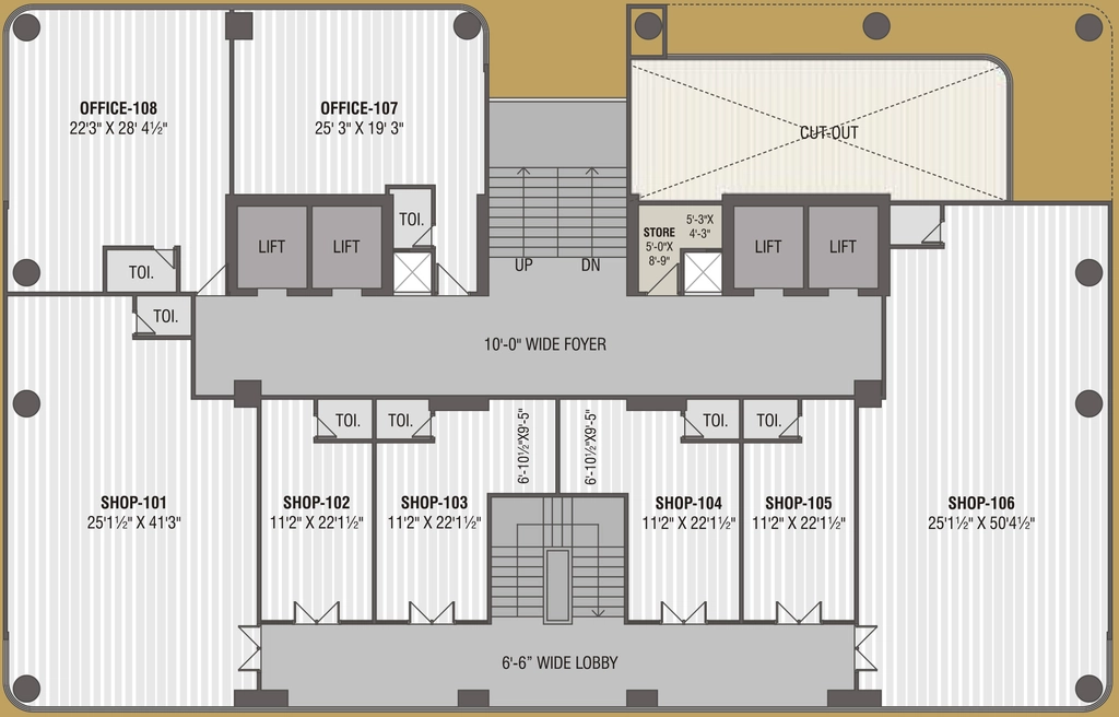 Floor Plan of Krish Cubical in Thaltej, Ahmedabad - Image 315603