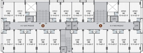 Floor Plan of Prahladnagar Trade Center in Prahlad Nagar, Ahmedabad - Image 312340