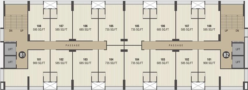 Floor Plan of True Westgate Business Bay in Makarba, Ahmedabad - Image 324772