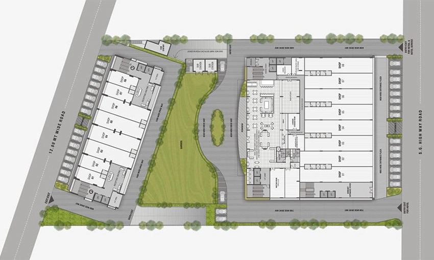 Master Plan of True Westgate Business Bay in Makarba, Ahmedabad - Image 324770