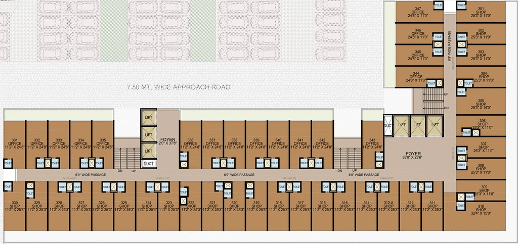 Floor Plan of Sun Gravitas in Shyamal, Ahmedabad - Image 313930