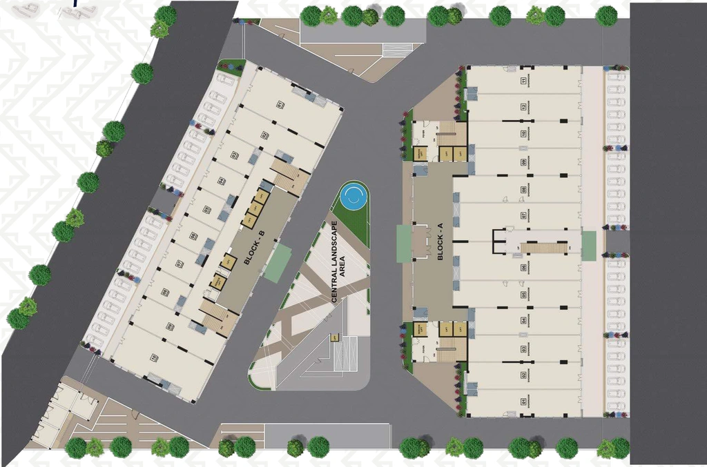 Master Plan of Ratnaakar Nine Square in Vastrapur, Ahmedabad - Image 312358