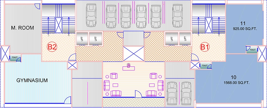 Floor Plan of Goyal Palladium in Prahlad Nagar, Ahmedabad - Image 315525
