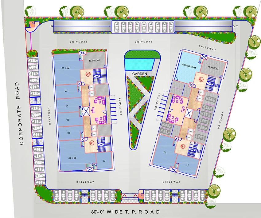 Master Plan of Goyal Palladium in Prahlad Nagar, Ahmedabad - Image 315522