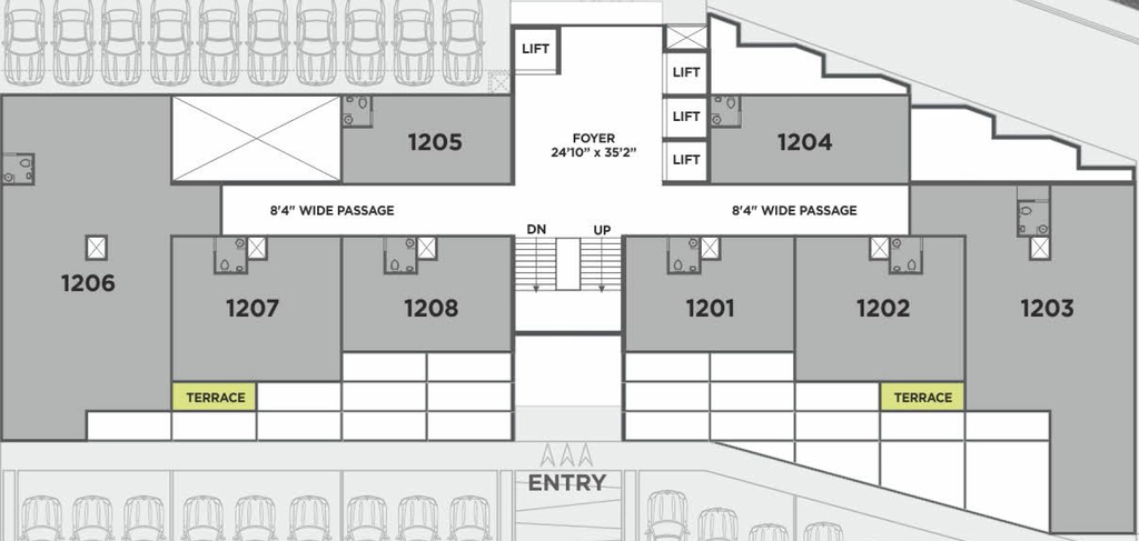 Floor Plan of Satyamev Elite in Bopal, Ahmedabad - Image 316117