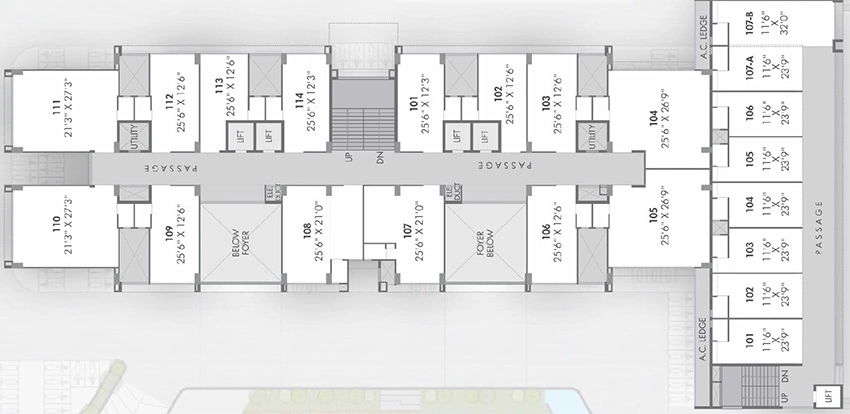 Floor Plan of Shree Siddhi Ganesh Glory in Jagatpur, Ahmedabad - Image 323515