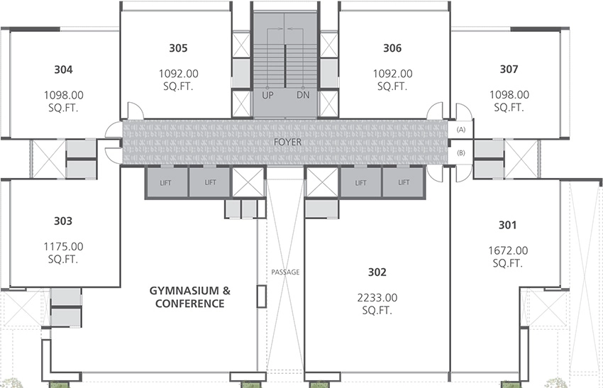 Floor Plan of Goyal Titanium One in Bodakdev, Ahmedabad - Image 318458