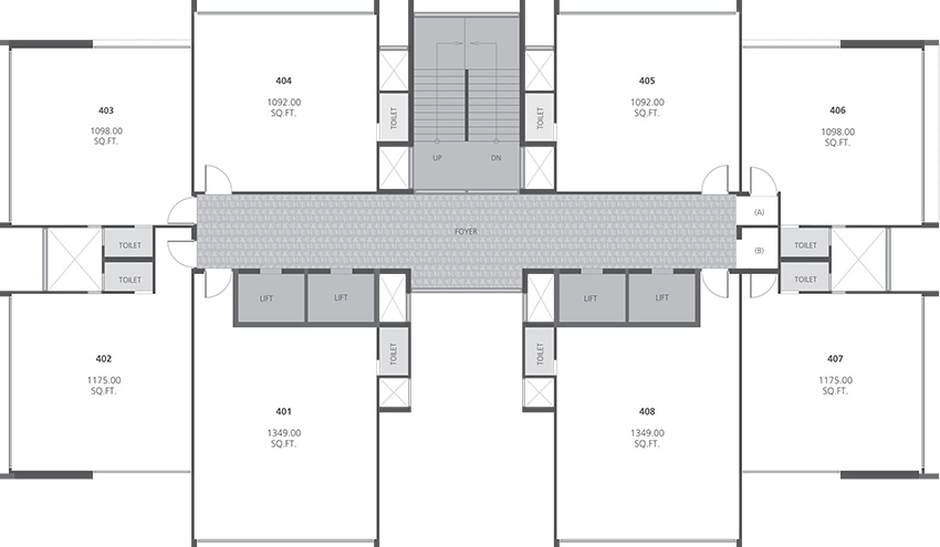 Floor Plan of Goyal Titanium One in Bodakdev, Ahmedabad - Image 318455