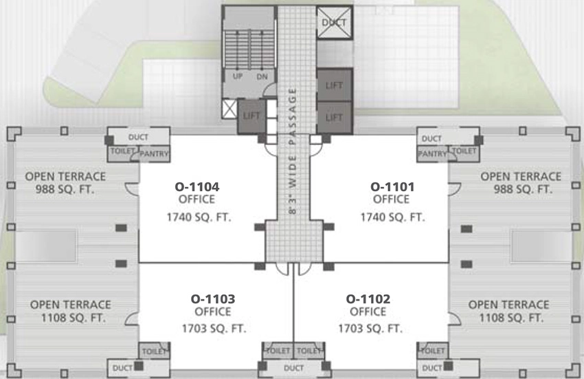 Floor Plan of Parshwanath Business Park in Prahlad Nagar, Ahmedabad - Image 319206
