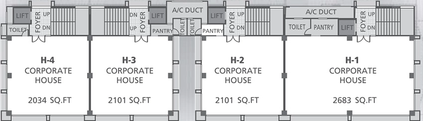 Floor Plan of Parshwanath Business Park in Prahlad Nagar, Ahmedabad - Image 319205