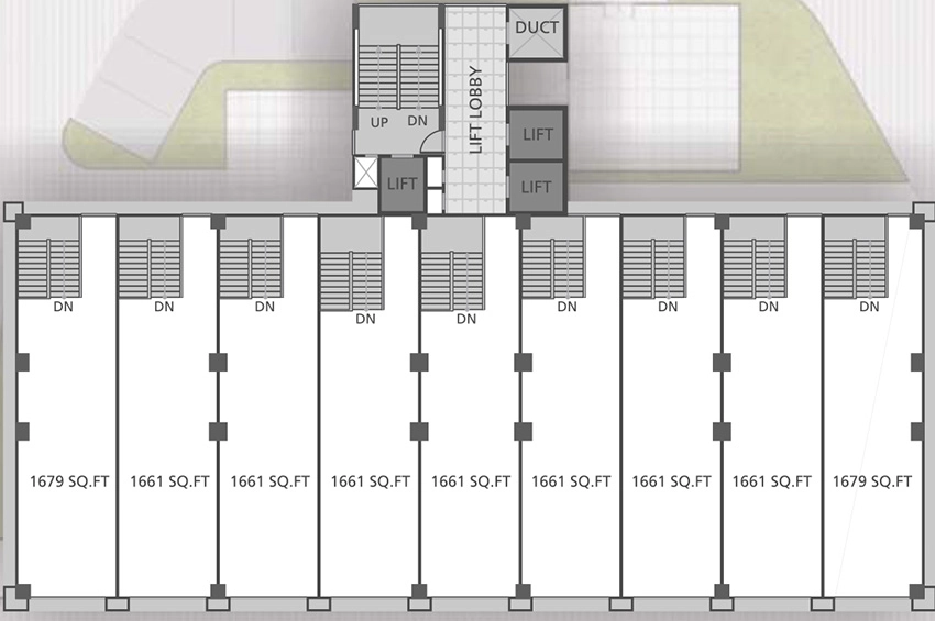Floor Plan of Parshwanath Business Park in Prahlad Nagar, Ahmedabad - Image 319209