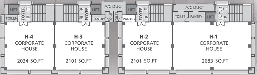 Floor Plan of Parshwanath Business Park in Prahlad Nagar, Ahmedabad - Image 319204