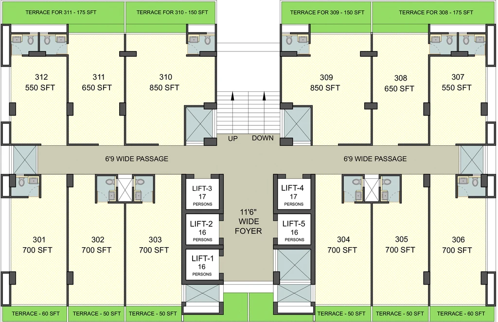 Floor Plan of Sun CentralPark in Ambli, Ahmedabad - Image 320134