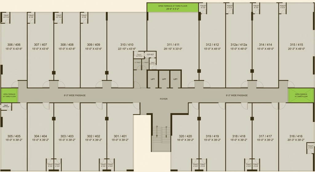 Floor Plan of Central By Sangath IPL in Motera, Ahmedabad - Image 318203