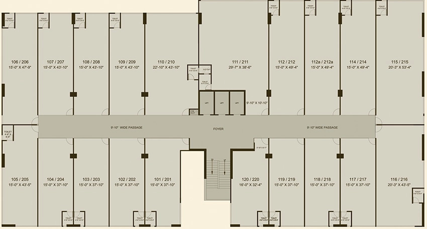 Floor Plan of Central By Sangath IPL in Motera, Ahmedabad - Image 318202