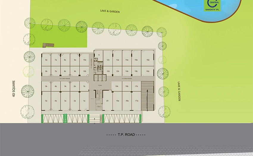 Master Plan of Central By Sangath IPL in Motera, Ahmedabad - Image 318201