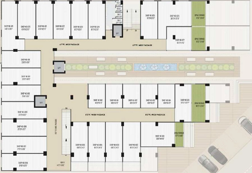Floor Plan of Swarnim Business Hub in Jagatpur, Ahmedabad - Image 324568