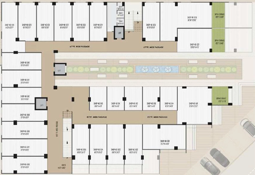 Floor Plan of Swarnim Business Hub in Jagatpur, Ahmedabad - Image 324569
