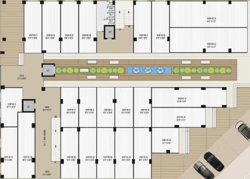 Floor Plan of Swarnim Business Hub in Jagatpur, Ahmedabad - Image 324570