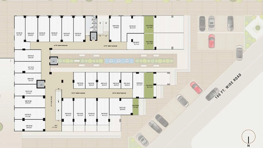 Master Plan of Swarnim Business Hub in Jagatpur, Ahmedabad - Image 324567