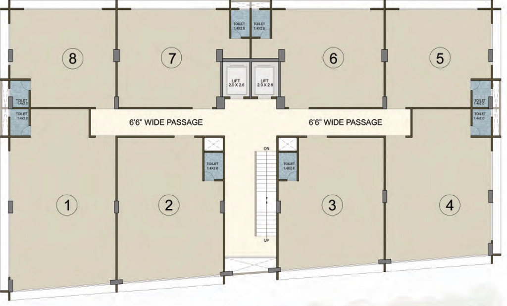 Floor Plan of Deep Indraprasth Business House in University Area, Ahmedabad - Image 315440
