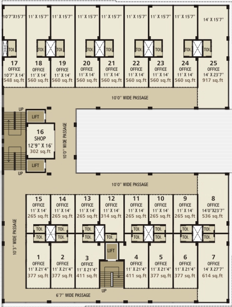 Floor Plan of Sangani Square in Narol, Ahmedabad - Image 319831