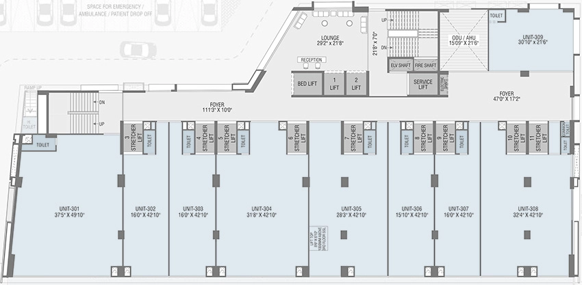 Floor Plan of Savvy Medercial One in Navrangpura, Ahmedabad - Image 351955