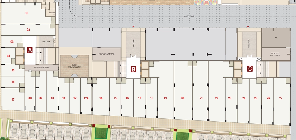Floor Plan of Commercial Shreeyam Lotus in Shilaj, Ahmedabad - Image 358995