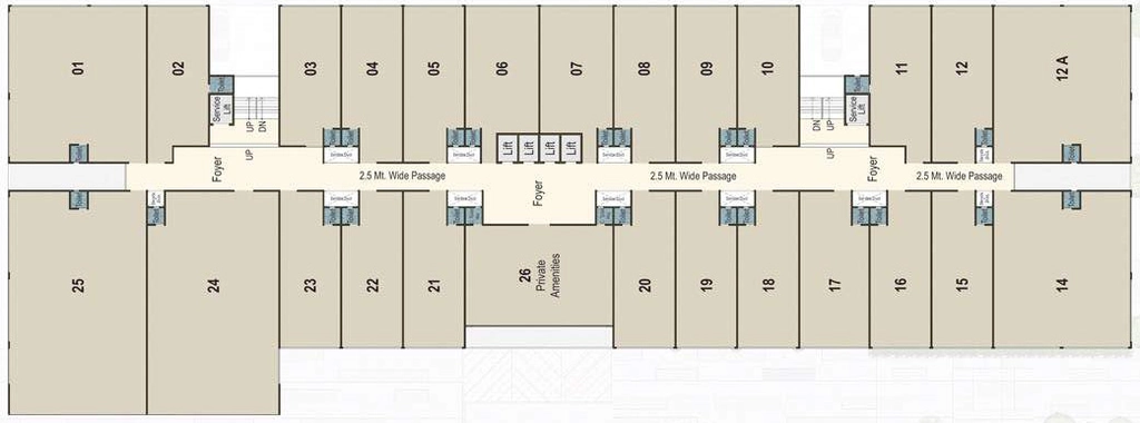 Floor Plan of Deep Indraprasth Business Park in Makarba, Ahmedabad - Image 318248