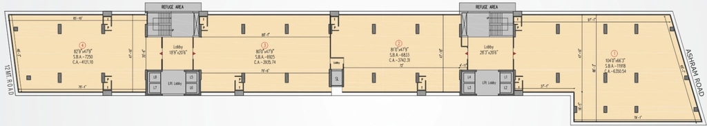 Floor Plan of Bakeri Sakar 9 in Ashram Road, Ahmedabad - Image 315390